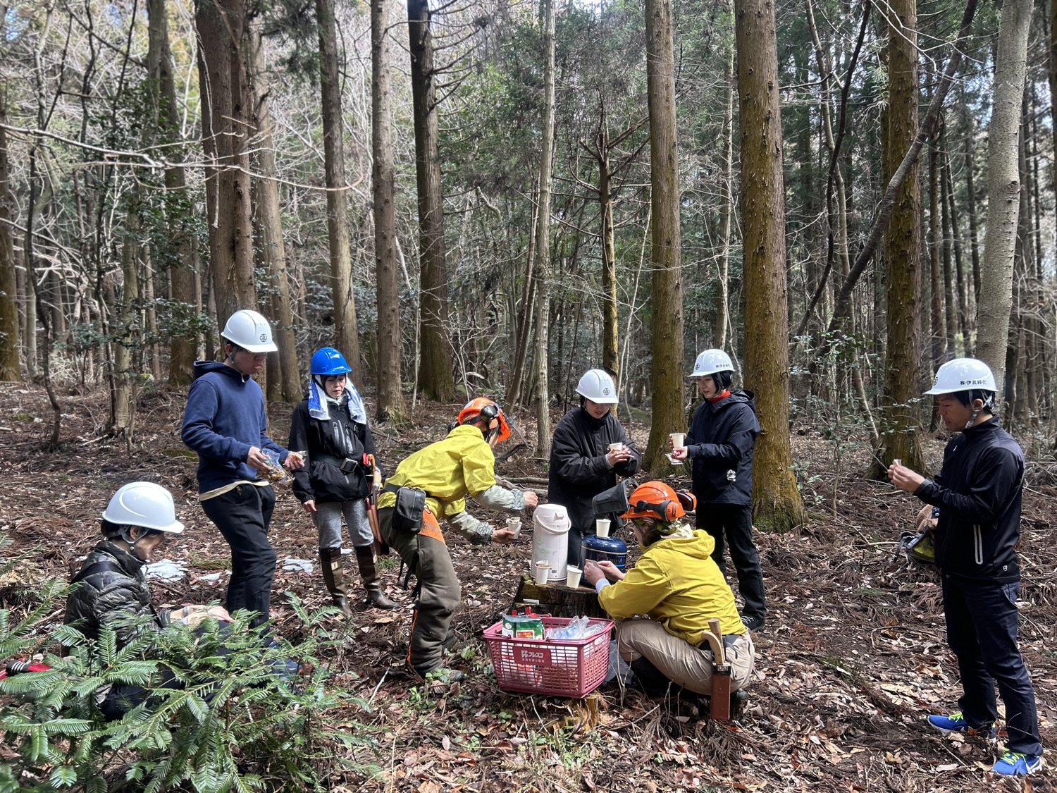 山のお手当てクエストでの集合風景